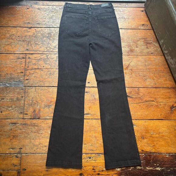 Nicole Miller Soho High Rise Bootcut Jeans Womens 4 Black Flare - Picture 6 of 8